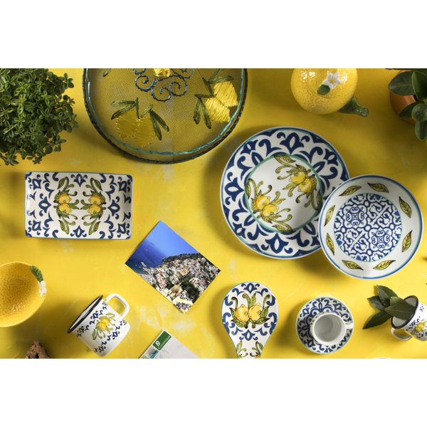 Set 6 Piatti Pizza Excelsa Amalfi | Porcellana | Design Limoni E Maioliche - Foto 7